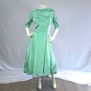 Vintage 1950s Aqua Mint Evening Gown – Custom Couture Style
